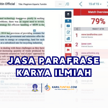Jasa Parafrase Karya Ilmiah: Garansi Lolos Turnitin <20% dengan Harga Terjangakau! 1 Jasa Parafrase Karya Ilmiah: Garansi Lolos Turnitin <20% dengan Harga Terjangakau!